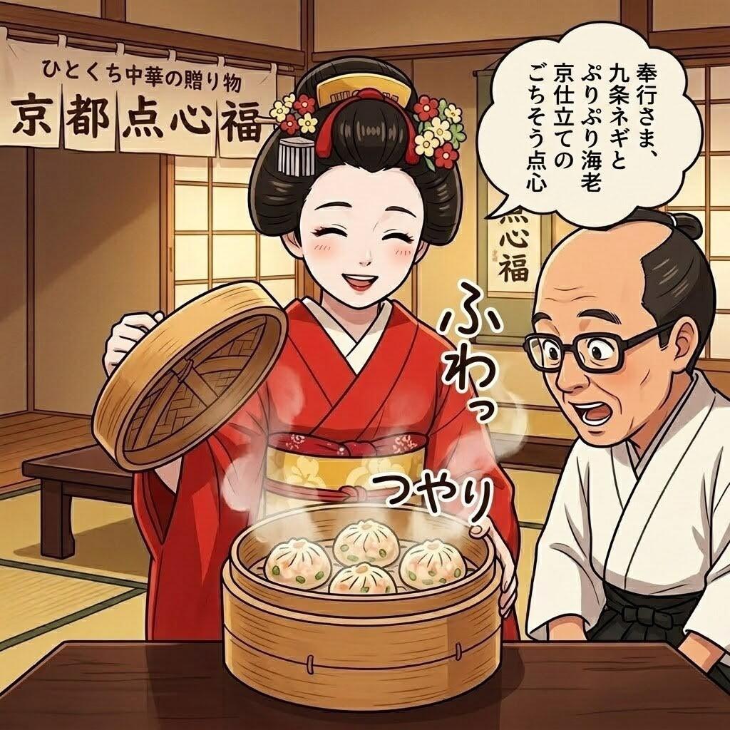 海老ネギ饅頭（8個入・個包装）｜京都点心福 職人手包み 九条ねぎと大粒海老の旨み溢れる本格中華饅頭【冷凍・レンジ対応】