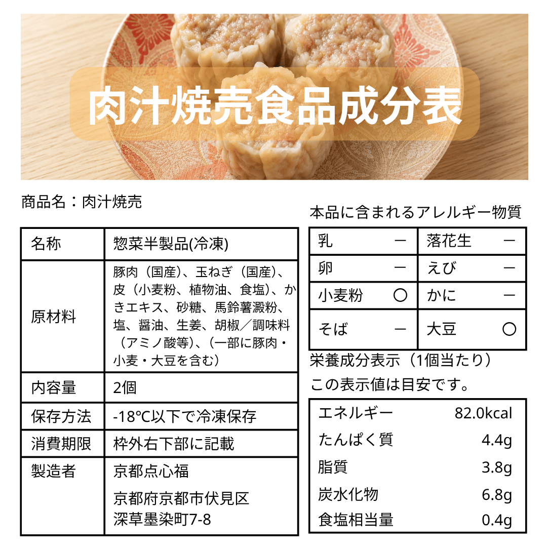 肉汁じゅわっ｜肉汁焼売（2個入×1パック）【お試し・送料調整に】あと一品で送料無料！レンジで3分【京都点心福のしゅうまい】