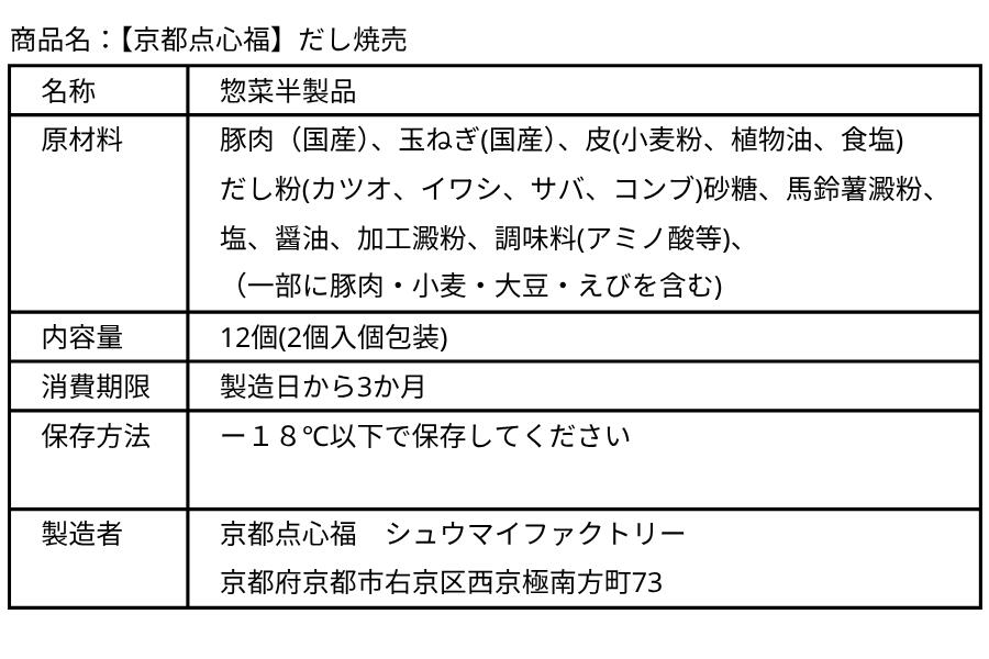 【12個入り家庭用】京都点心福 だし焼売｜職人手包みの京風シュウマイ｜国産豚×特製だし｜非加熱・生のまま急速冷凍で旨み封じ込め｜楽天ランキング7冠達成｜おうち用・ストック向けの本格冷凍点心